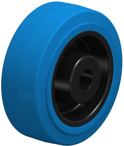 Blickle POEV 100/15XR-SB Rad aus Elastik-Vollgummi, Blau, 597922