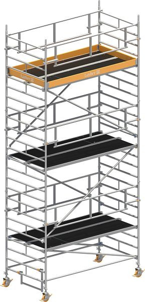 Layher Gerüst Uni Breit P2 SAFETY PLUS mit Doppelgeländer, Max. Plattformhöhe: 5,20 m, 1422105