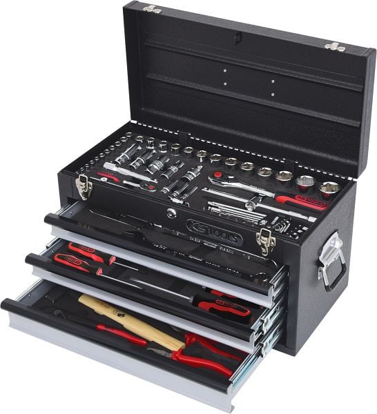 KS Tools 1/4"+1/2" CHROMEplus Universal-Werkzeug-Satz, 99-teilig Zollmaße, 918.0150