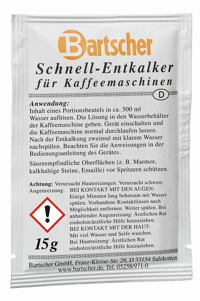 Bartscher Entkalker, Kaffeemaschinen, VE: 30 Stück, 190065