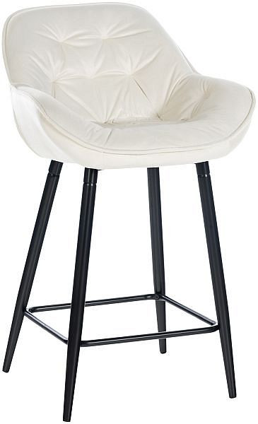 CLP Barhocker Gibson Samt, creme, 319608, 4251756467166