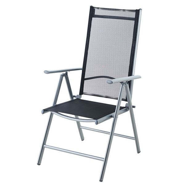 casaria Gartensitzgruppe Bern 9-tlg 8 Personen Silber Alu Milchglas Glas, 993524