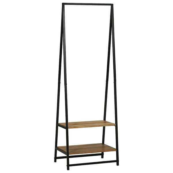 vidaXL Kleiderständer Schwarz 60 x 45 x 180 cm Massivholz Akazie, 374114