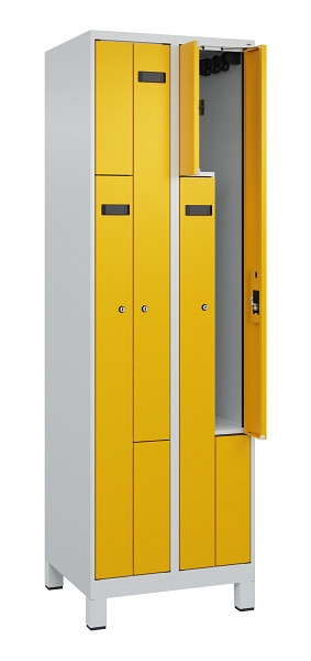 C+P Z-Spind Evolo PLUS, Füße, 4 Fächer, 1950x600x500mm, 7035/1004, Zylinderschloss, 049013-204 S10028