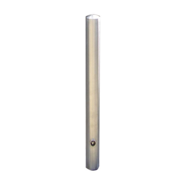 Stein HGS Absperrpfosten -Bollard-, herausnehmbar, mit Dreikantverschluss, DIN 3223 / inkl. Bodenhülse, 3 Ösen (90°), 4089f-3