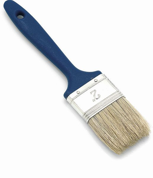 Nölle Flachpinsel 6. Stärke 1,5", helle Borstenmischung, 1,5" = 40 mm, Borstenlänge 44 mm, Zwinge Weißblech, VE: 12 Stück, 57215