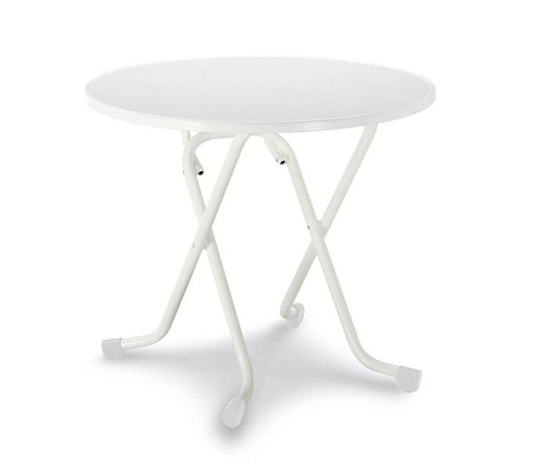 BEST Dublin Klapptisch rund 80 cm, Weiß, 26528000, 4043153002237