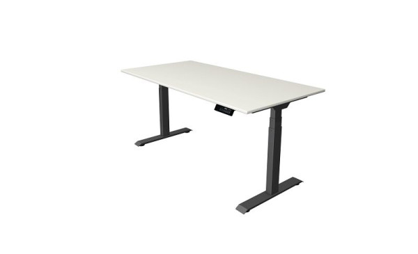 Kerkmann Oxford Sitz-/Stehtisch 1600 x 800 mm, elektrisch höhenverstellbar von 620-1270 mm, Weiß, Gestell anthrazit, 10540610