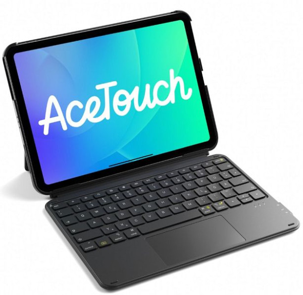 inateck Tastatur für iPad 11" (A16 2025), iPad 10, iPad Air 11" M4/M3/M2, iPad Air 5/4, iPad Pro 11" 4/3/2/1, QWERTZ, Acetouch, graphit, KB04122_graphite