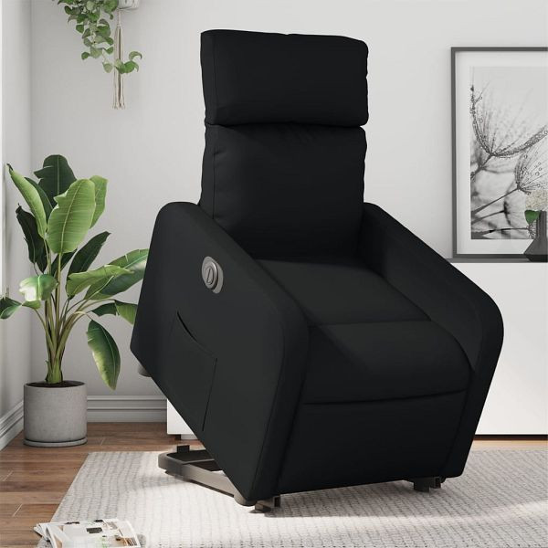 vidaXL Relaxsessel mit Aufstehhilfe Elektrisch Schwarz Kunstleder, 3206763