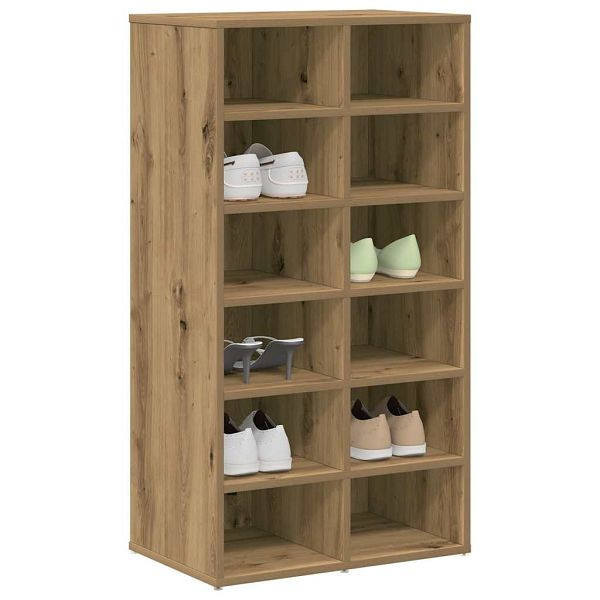 vidaXL Schuhregal Artisan-Eiche 54x34x100,5 cm Holzwerkstoff, 855837