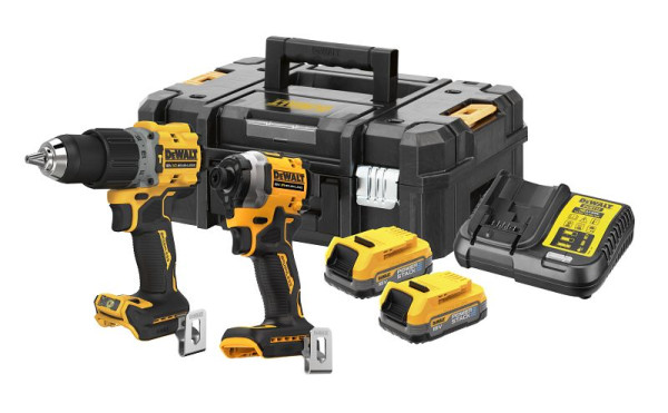 DeWalt 18V XR Akku-Kombopack (bürstenlos) inkl. Schlagbohrschrauber DCD805, 1/4" Akku-Schlagschrauber DCF850, DCK2050E2T-QW