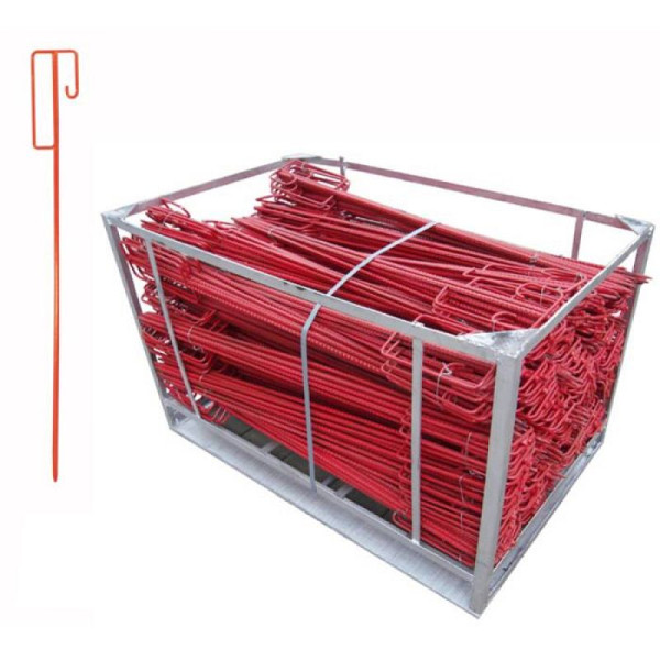 Stein HGS Laterneneisen UVV-Bügel, Rundstahl ca. Ø 12 mm, rot lackiert, VE: 500 Stück, 14141