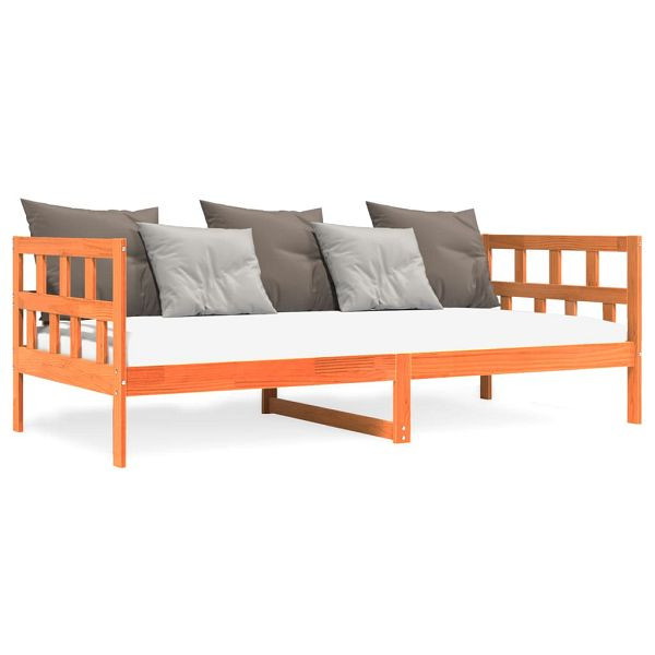 vidaXL Tagesbett Wachsbraun 90x200 cm Massivholz Kiefer, 844408