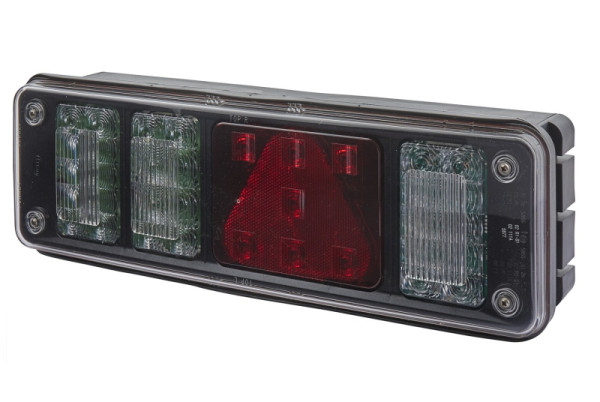 HELLA Heckleuchte, LED, 24V, Anbau/geschraubt, Lichtscheibenfarbe: glasklar, Stecker: Male, rechts, 2VP 340 966-021