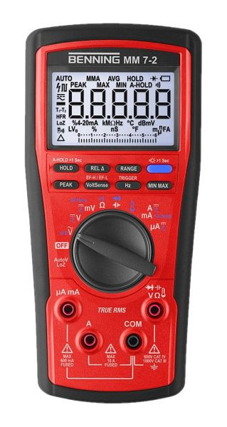Benning MM 7-2 High-End-Multimeter, Anzeigeumfang: 60.000 (beleuchtet) mit Bargraph, 044690