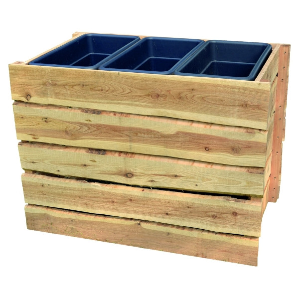 T&J HERLEV Hochbeet Lärche, B 110 x T 64 x H 79 cm, aus sägerauen Brettern, 21992