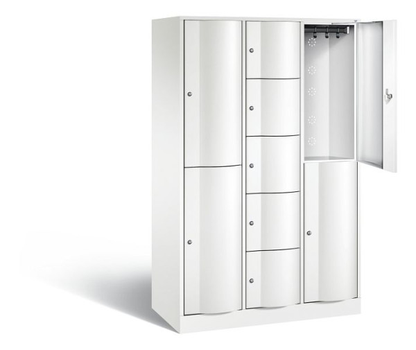 C+P Kombi-Schließfachschrank Resisto, H1950xB1148xT540mm, Farbe: Verkehrsweiß, 8070-3720 S10037