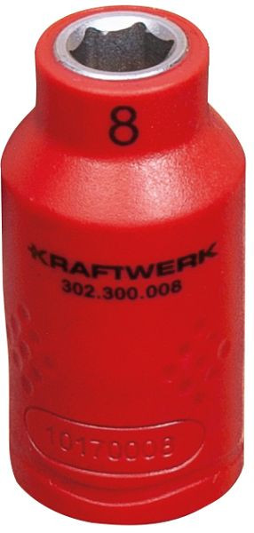 Kraftwerk 3/8" Elektriker Stecknuss 8 mm VDE, 302.300.008