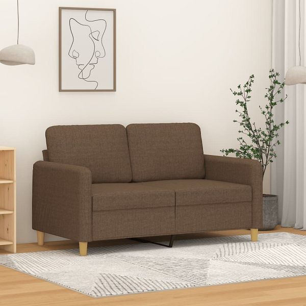 vidaXL 2-Sitzer-Sofa Braun 120 cm Stoff, Füllung: Schaumstoff, 359473