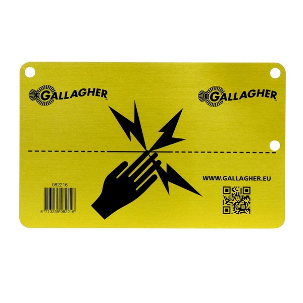 Gallagher Aluminium EU Warnschild, 082216, 8713235082216