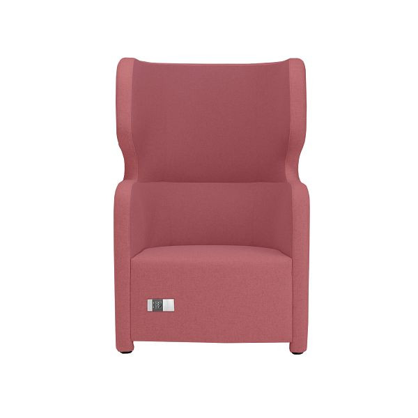 Bisley Sessel Vivo, Einsitzer, Hohe Rückenlehne, 2 Seitentaschen, 2 Steckdosen und 2 USB Anschlüsse, NE0236 weinrot, VIVH1PS2.NE0236