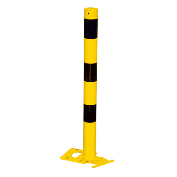 Stein HGS Absperrpfosten -Bollard- Ø 76 mm, 3 Ösen (90°), 476apbg-3