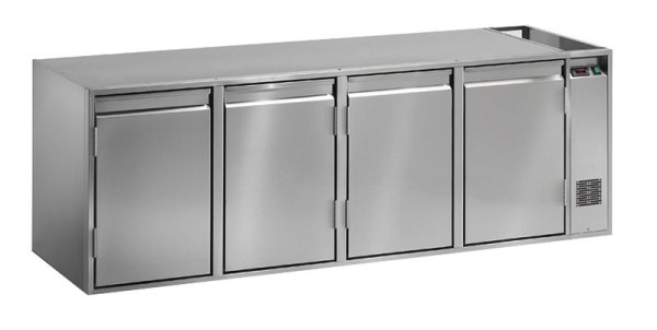 KBS Kühltisch mit Edelstahlverdampfer KTE 4 O, ohne Maschine, 4 Türen, ohne Arbeitsplatte, ohne Füße, 726004