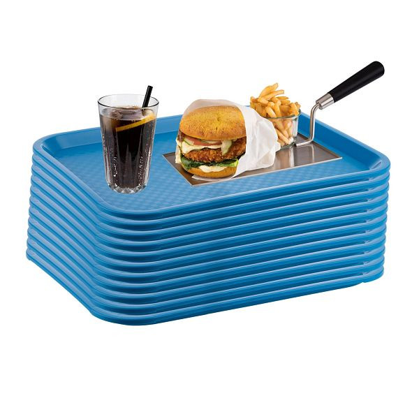 APS Fast Food Tablett, Serviertablett, 35 x 27 cm, blau, VE: 10er-Set, 67560