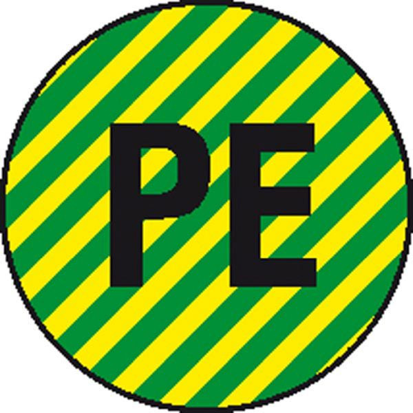 Stein HGS Elektrokennzeichnung/Leiterkennzeichnung, Schutzleiter (PE), 12,5 mm / 40er-Bogen, 30.1601