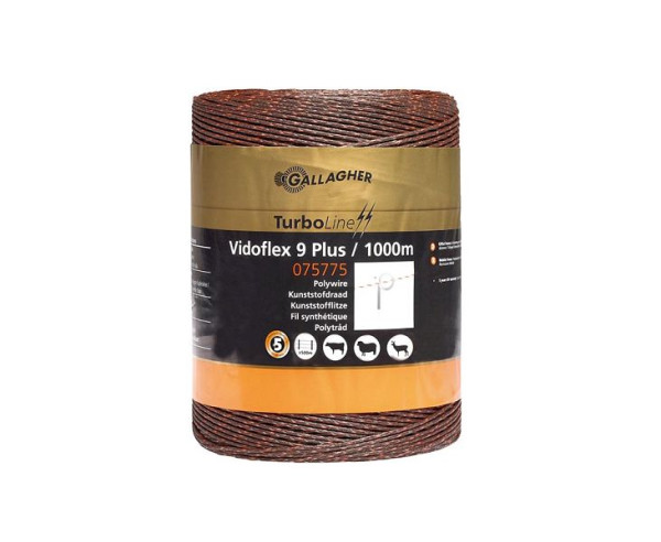 Gallagher Vidoflex 9 TurboLine Plus 1000m terra Kunststofflitze, 075775