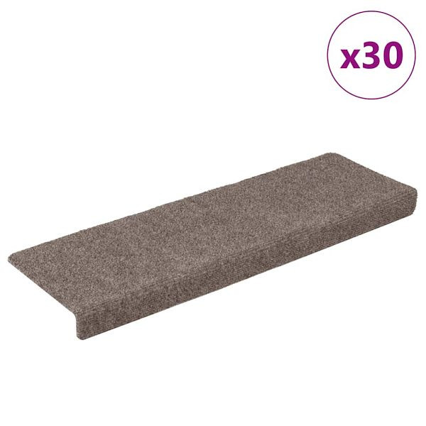vidaXL Stufenmatten Selbstklebend 30 Stk. Creme 65x21x4 cm, 3365700