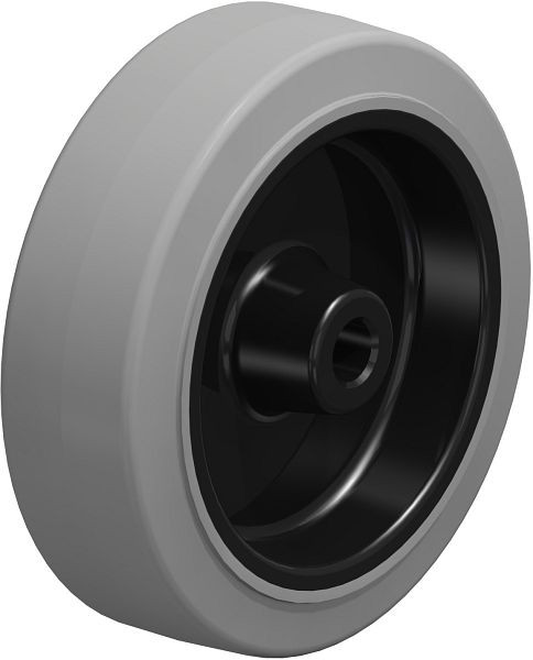 Blickle POEV 125/12G-SG Rad aus Elastik-Vollgummi, Grau, 763677