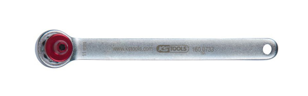 KS Tools Bremsen-Entlüftungsschlüssel, extra kurz, 11 mm, rot, 160.0733