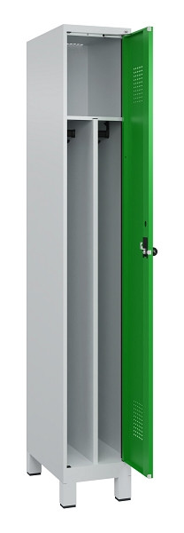 C+P Spind Evolo PLUS, mit Füßen, 1 Abteil, 1950x300x500mm, 7035/6037, Verschluss Drehriegel, 049010-10F S10011
