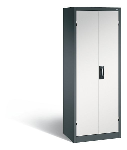 C+P Büro-Drehtürenschrank Acurado, H1950xB700xT500 mm, Anthrazit/Lichtgrau, 9237-05 S10017