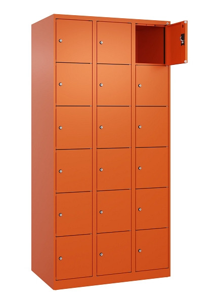 C+P Schließfachschrank Evolo PLUS, 18 Fächer, 1850x900x500mm, 2004/2004, 049000-306 S10023
