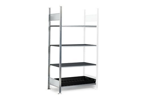 DENIOS Gefahrstoffregal GKG 1060 pro, PE-Gitterroste, 1012 x 637 x 2000, Anbaufeld, 273922