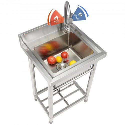 VEVOR Edelstahl-Waschbecken, 41 x 33 x 22 cm, DSCDGZTDCWP22FYT7V0