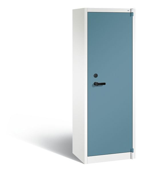 C+P Feuergeschützter Schrank Certos, H1950xB650xT500 mm, Weiß/Horizontblau, 1161-000 S10235