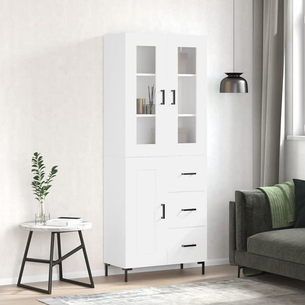 vidaXL Highboard Weiß 69,5x34x180 cm Holzwerkstoff, 3198657
