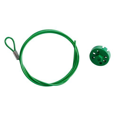 DENIOS Kabelverriegelungssystem, Kabel Polypropylen, Länge 1,5 m, grün, 311975