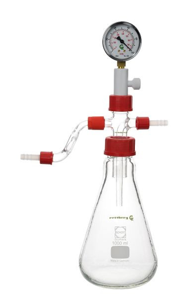 Rettberg Woulff'sche Flasche, 5000 ml, GL 45, mit Rückschlagventil, Kunststoffüberzug, 107042173
