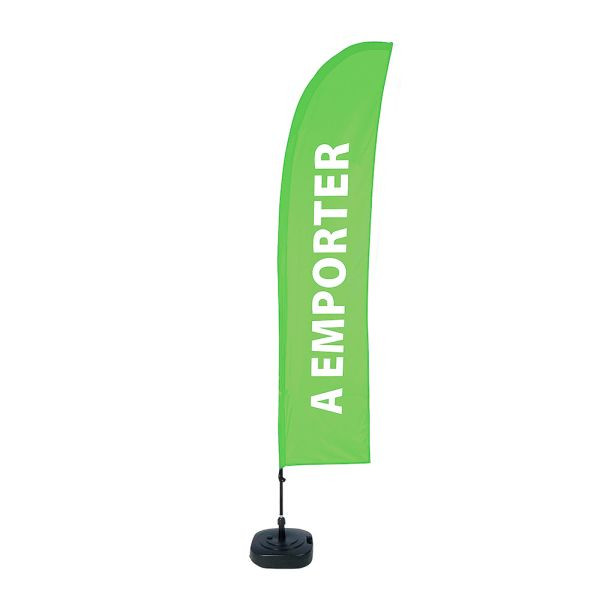 Showdown Displays Beach Flag Budget Wind Komplettset Take Away Grün Französisch, BFBL-WT21-17-I594