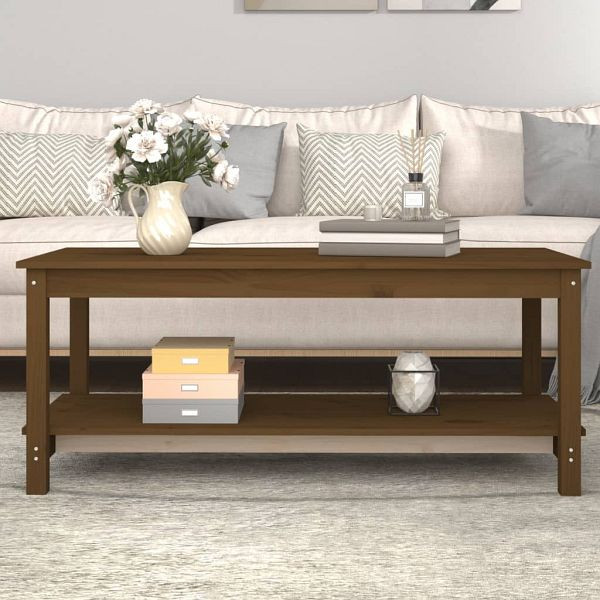vidaXL Couchtisch Honigbraun 110x55x45 cm Massivholz Kiefer, 822275