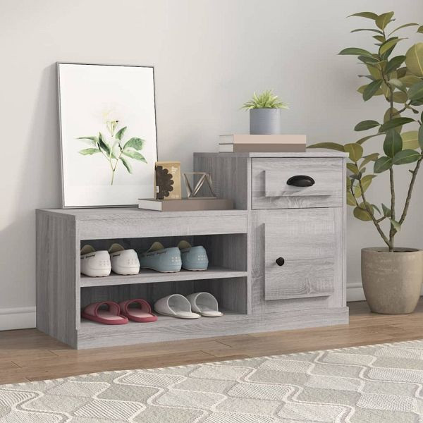 vidaXL Schuhschrank Grau Sonoma 100x42x60 cm Holzwerkstoff, 816422