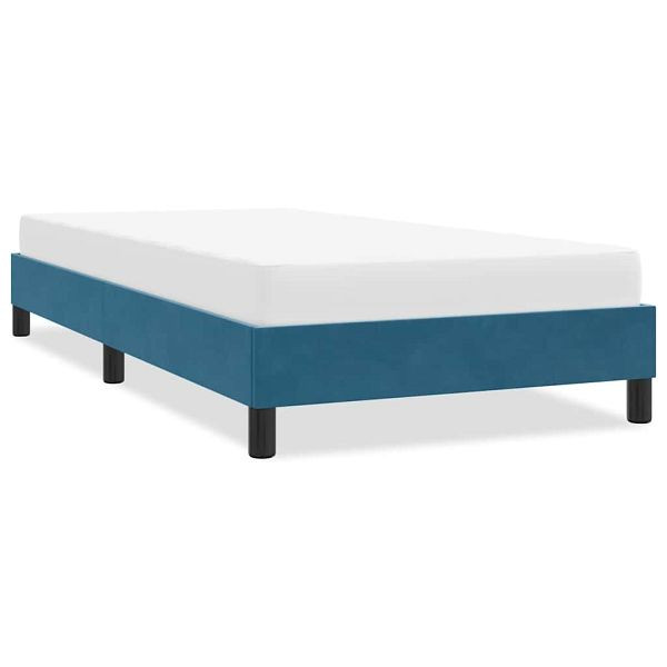 vidaXL Bettgestell ohne Matratze Dunkelblau 100x220 cm Samt, 4101395