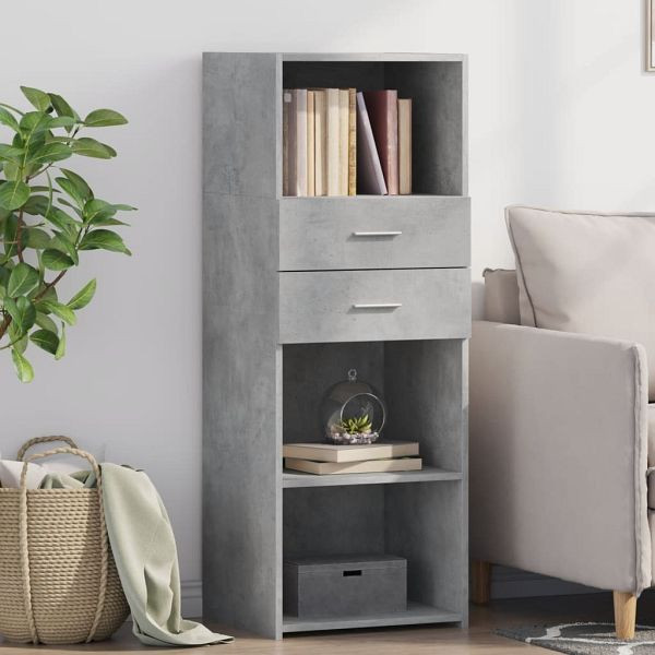 vidaXL Highboard Betongrau 45x42,5x124 cm Holzwerkstoff, 846169