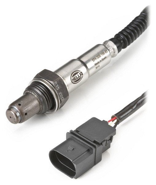 HELLA Lambdasonde, 6-polig, vor Katalysator, Kabel: 800mm, 6PA 009 166-851