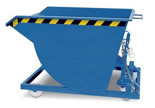 RR Industrietechnik Beistell-Kippbehälter aus Stahl, 300 Liter Volumen, blau, 145027